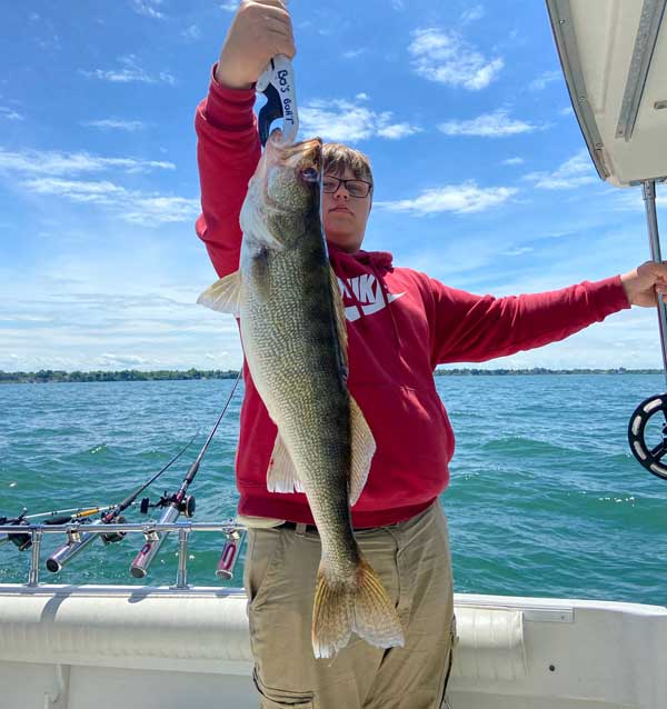 Walleye - huge! Lake Erie fishing guide