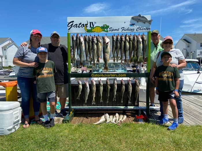 family fishing trip lake erie