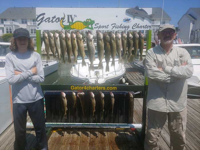 Family fishing trip Lake Erie