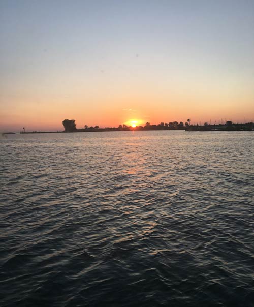 A July sunset on Lake Erie after the fishing is over.